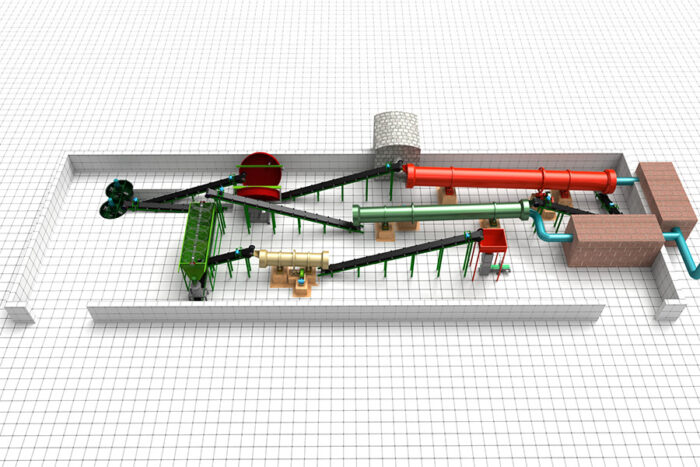 línea de producción de estiércol de vaca